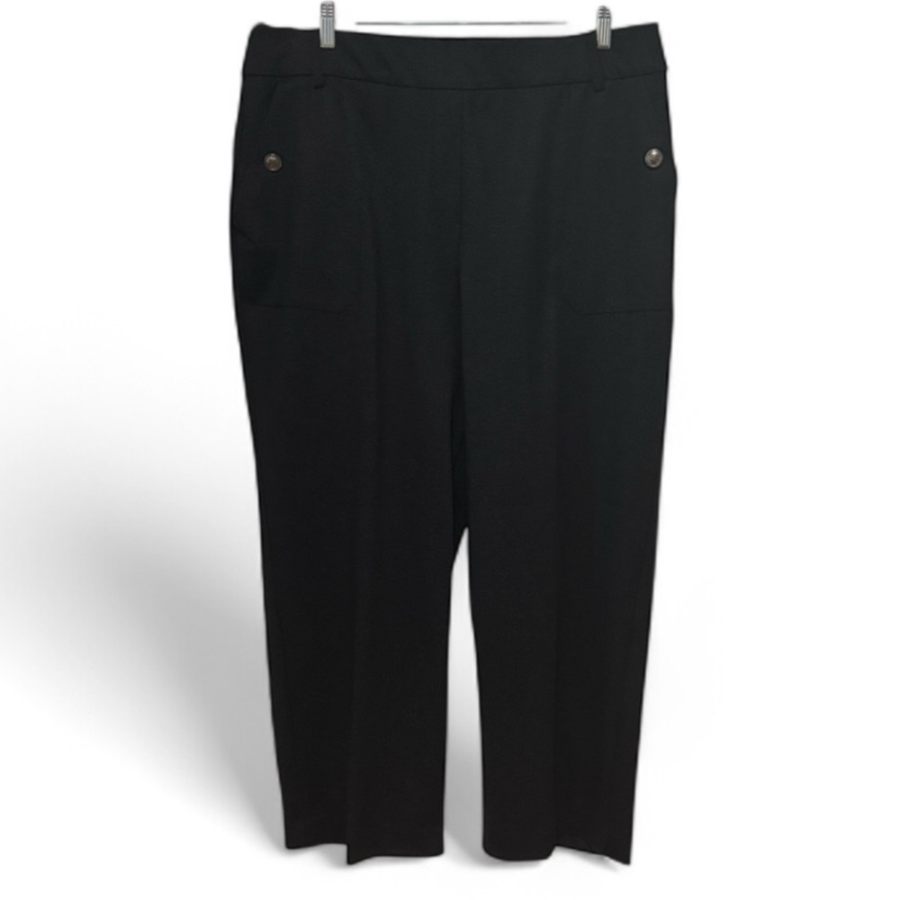 Jones & Co. 🆕 Wide Leg High Waist Chevron Pattern Trousers Pockets NWOT Sz 1x